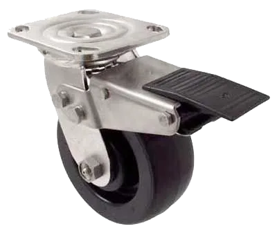 Stainless Model 9 - up to 1200 lbs - 4" thru 8" Wheels - Plate Size 4" x 4-1/2"