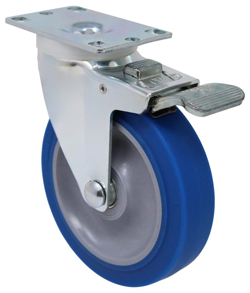 Total Locking Plate Caster Model 3A - Up To 300lbs each - Plate Size 2-3/8" x 3-5/8"