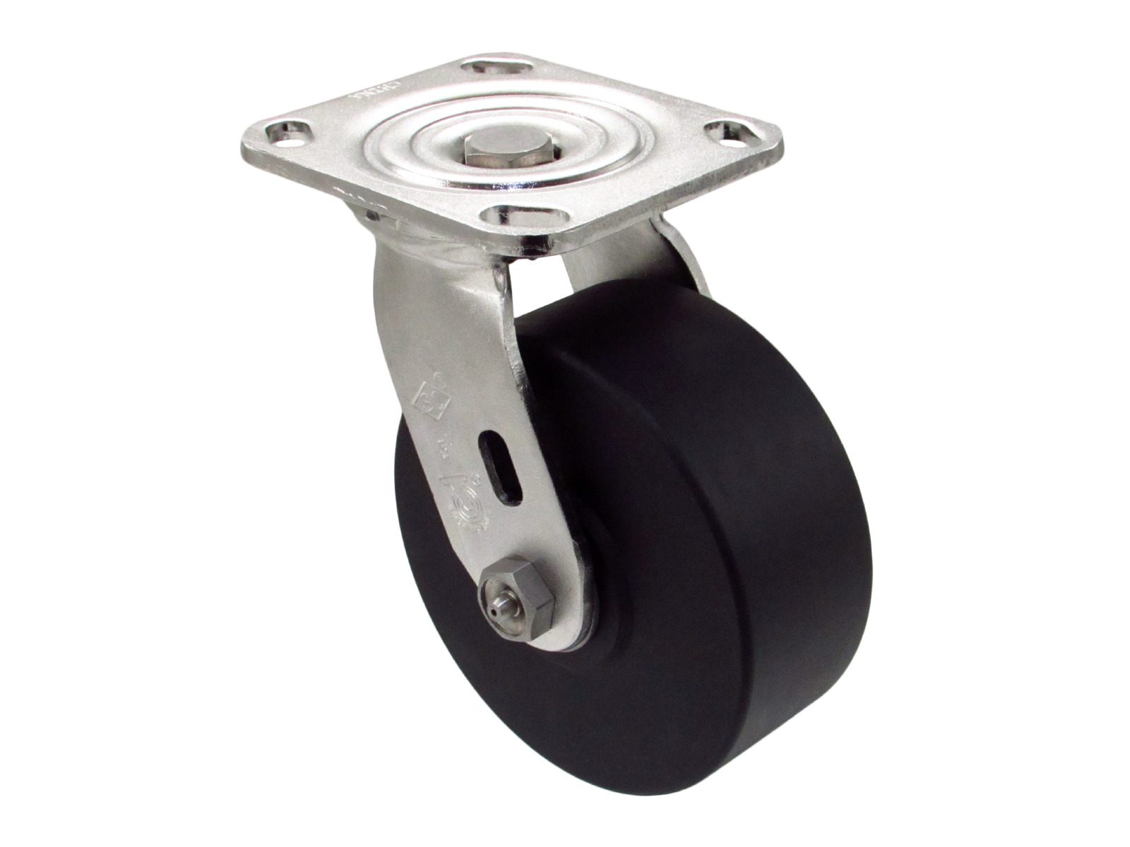 4″ x 2" Ultra High Capacity Polymer Wheel – Stainless Steel Plate 9