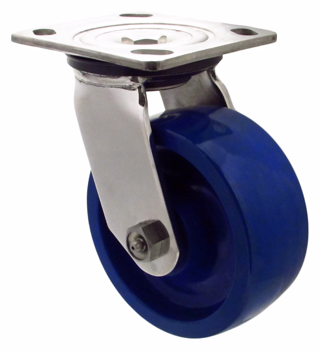 5" x 2" Solid All Polyurethane – 316 Stainless Steel Swivel Caster 9
