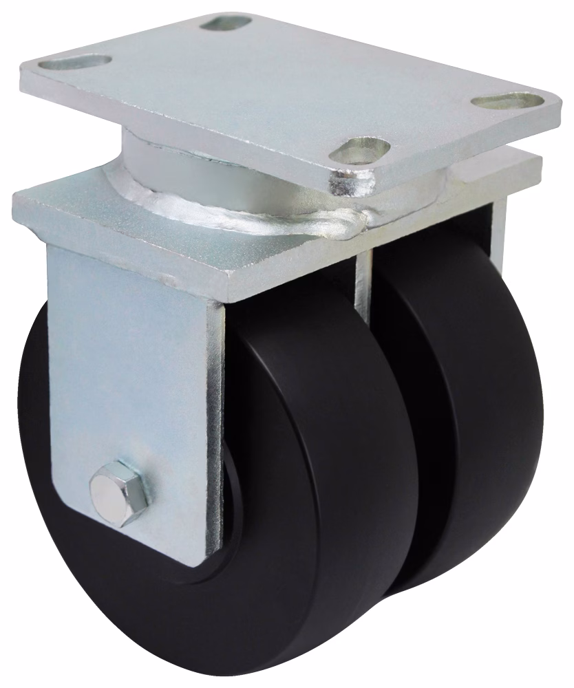 5" x 2" Dual Wheel Heavy Duty Rigid Caster - Ultra High Capacity Polymer - Model 2-30