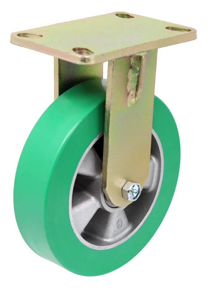 Maintenance-Free Rigid Caster - 8" Extra-Thick Polyurethane
