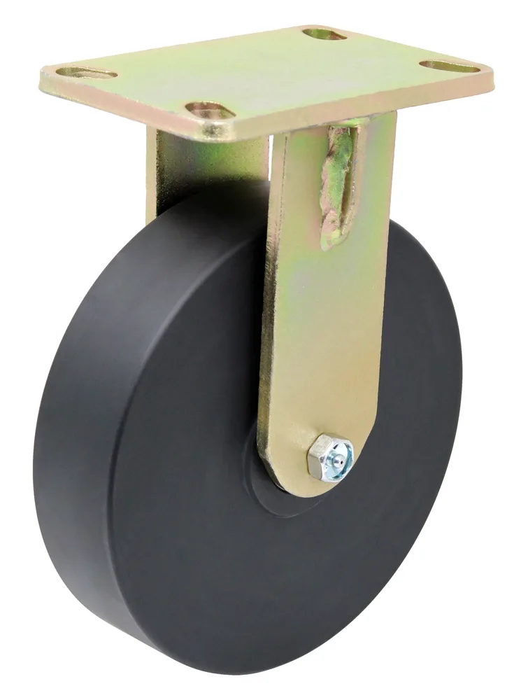 Maintenance-Free Rigid Caster - 8" Ultra High Capacity Polymer