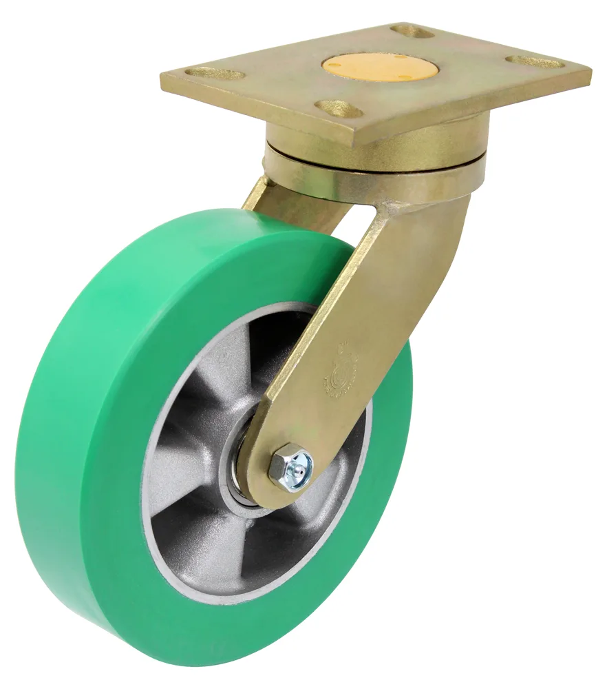 8” Extra Thick Polyurethane - Maintenance-Free Swivel Caster