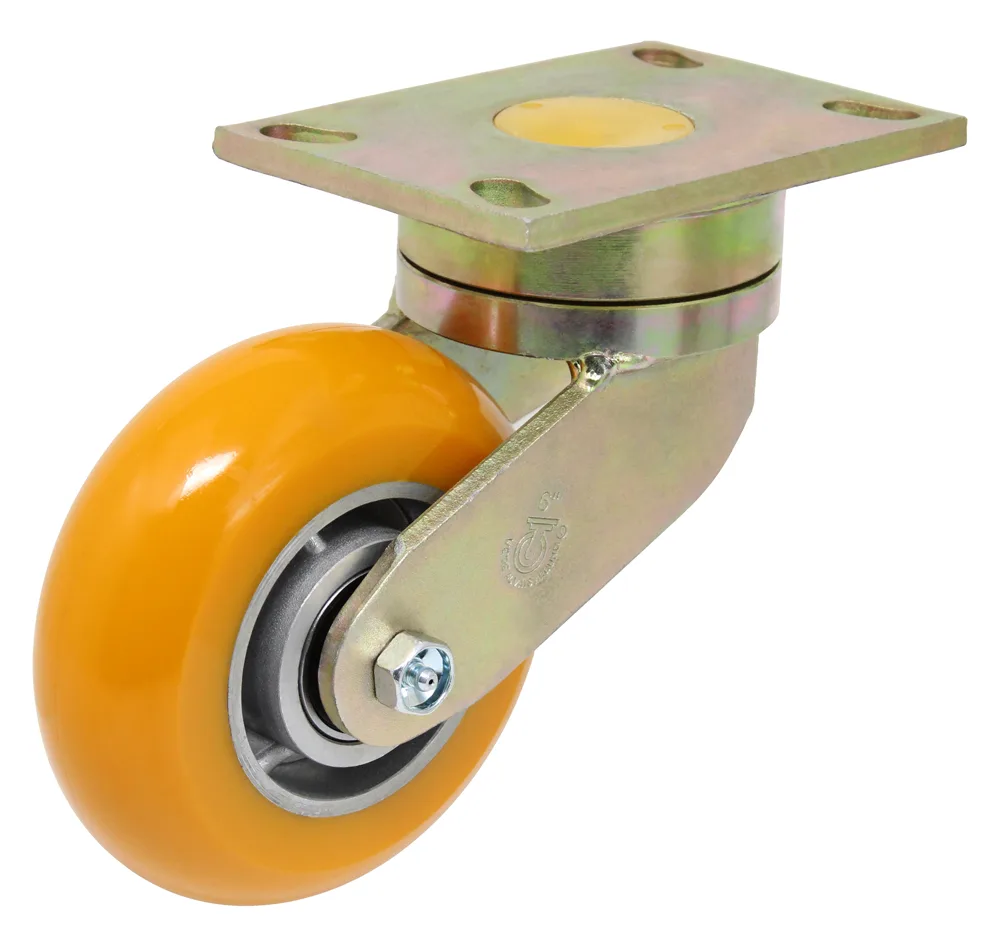 6” Self-Energizing Ergonomic Polyurethane - Maintenance-Free Swivel Caster