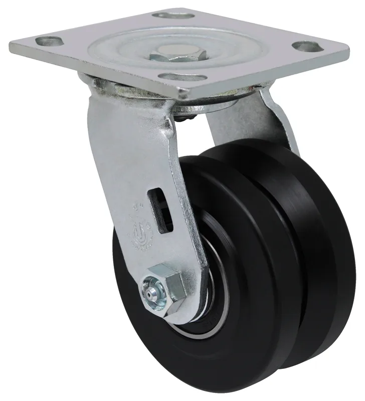 8" V-Groove Wheel - Ultra High Capacity Polymer - Model 9 Swivel Caster
