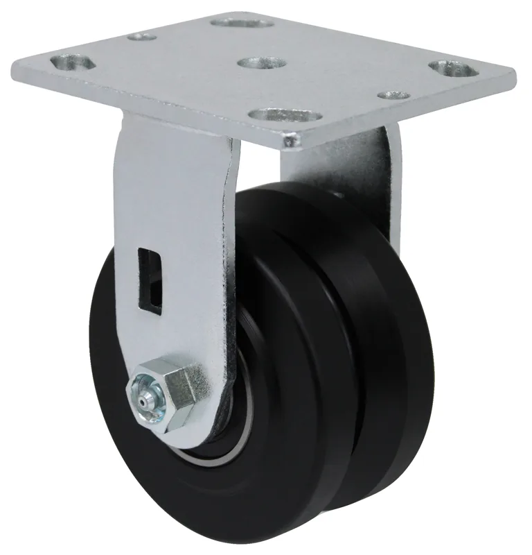 6" V-Groove Wheel - Ultra High Capacity Polymer - Model 9 Rigid Caster